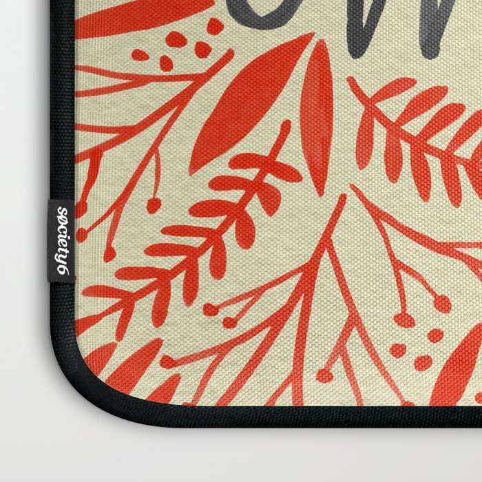 Pardon My French - Red on Cream Laptop Sleeve Gallery Image 3