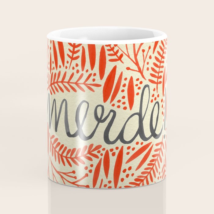 Pardon My French - Red on Cream Coffee Mug Gallery Image 4