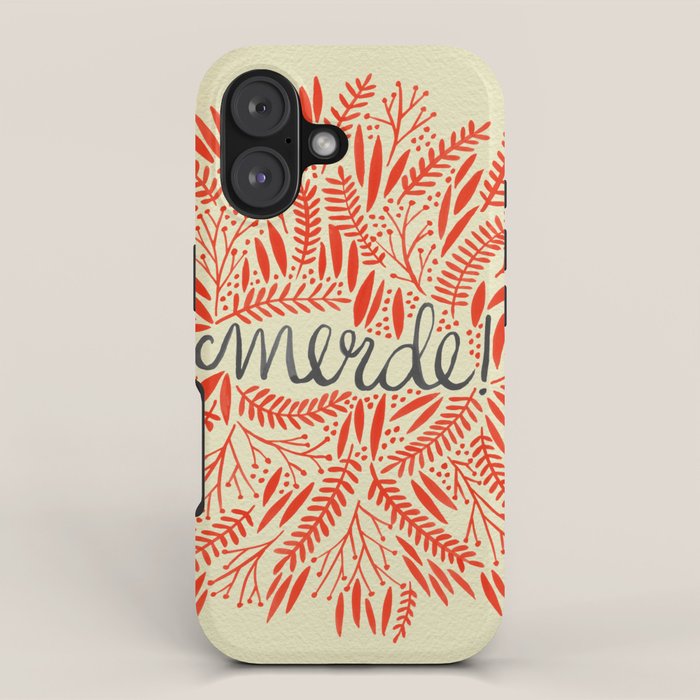 Pardon My French - Red on Cream iPhone Case Gallery Image 1