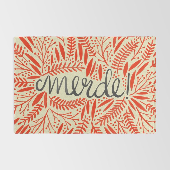 Pardon My French - Red on Cream Rug Gallery Image 2