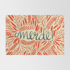 Pardon My French - Red on Cream Rug Gallery Image 2