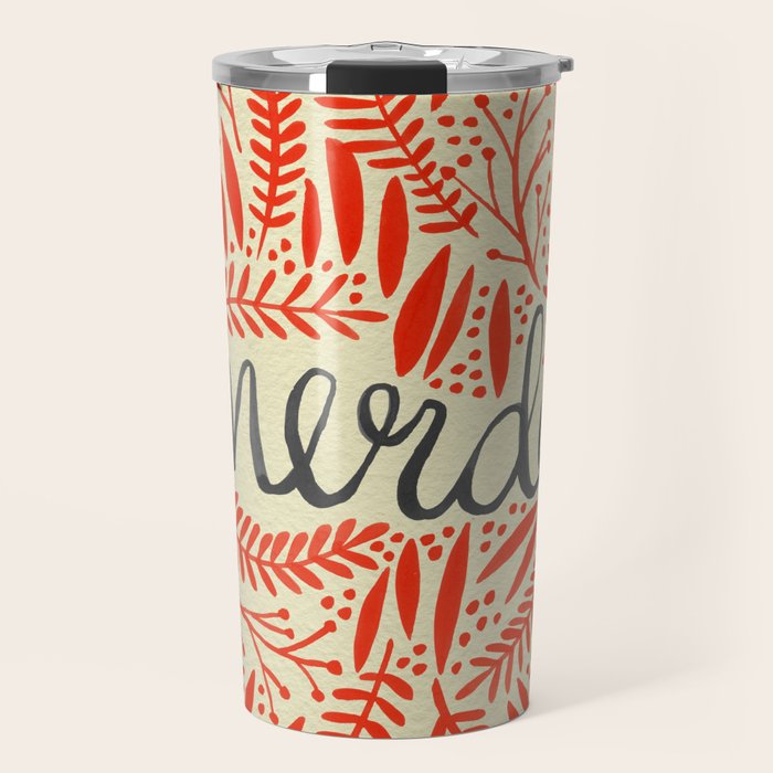 Pardon My French - Red on Cream Travel Mug Gallery Image 1
