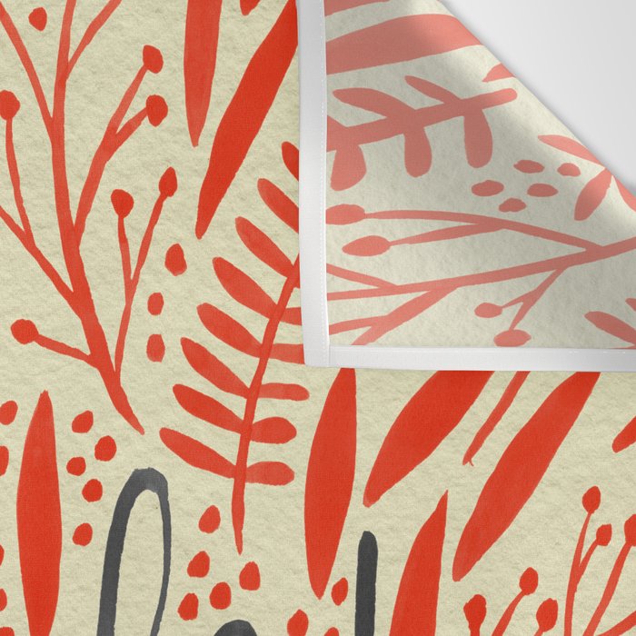 Pardon My French - Red on Cream Wall Tapestry Gallery Image 3