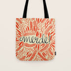 Pardon My French - Red on Cream Tote Bag Gallery Image 1