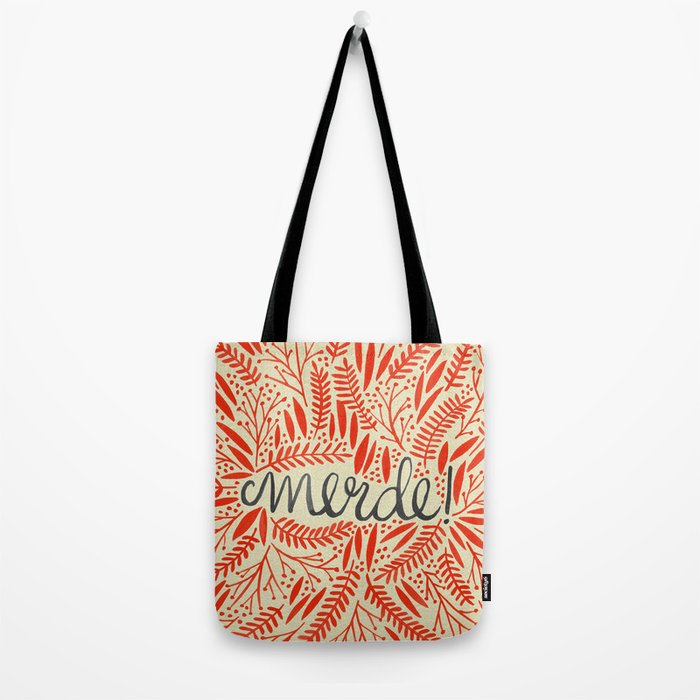Pardon My French - Red on Cream Tote Bag Gallery Image 2