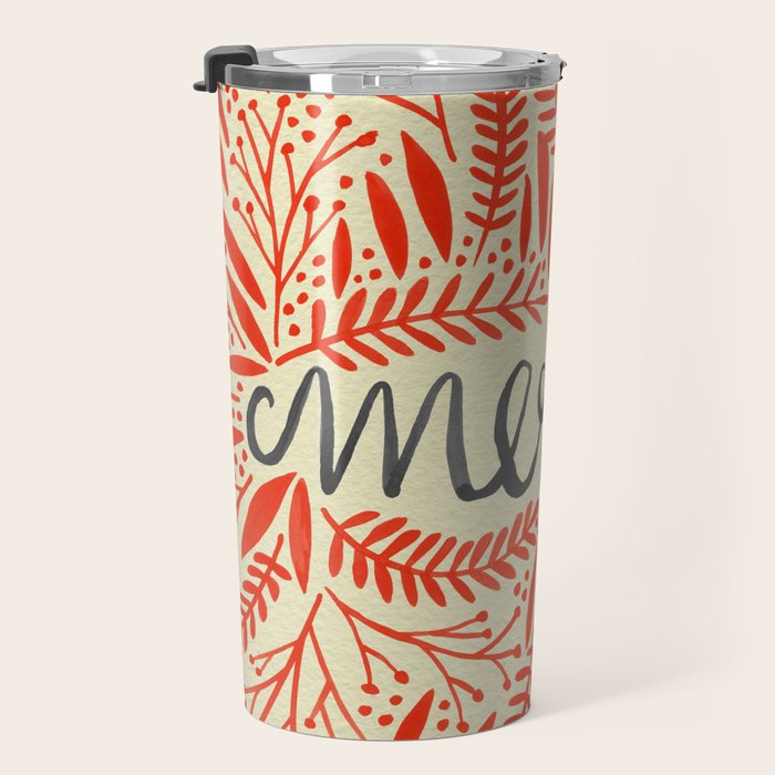 Pardon My French - Red on Cream Travel Mug Gallery Image 3