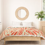 Pardon My French - Red on Cream Duvet Cover Gallery Image 3
