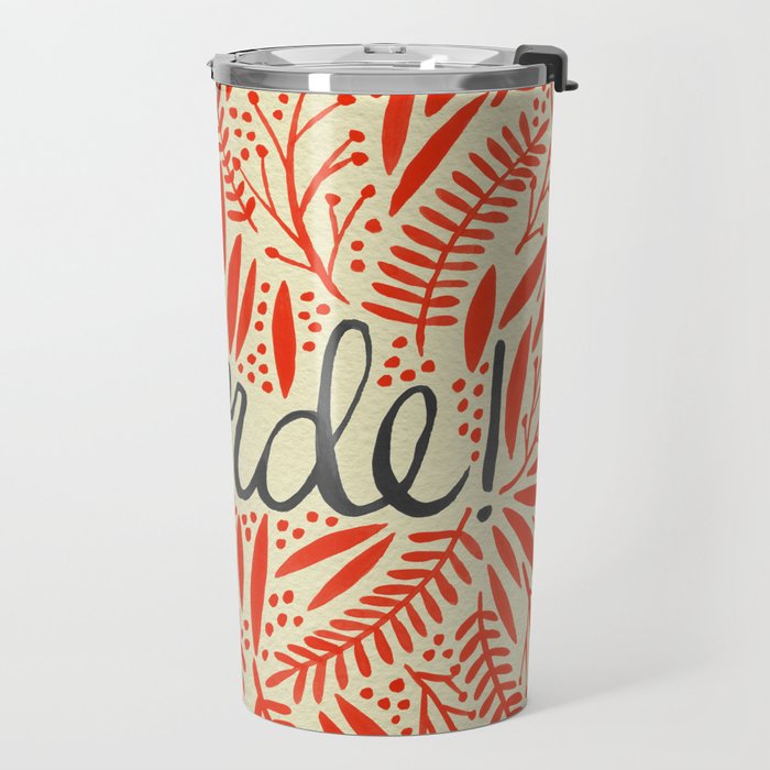 Pardon My French - Red on Cream Travel Mug Gallery Image 2