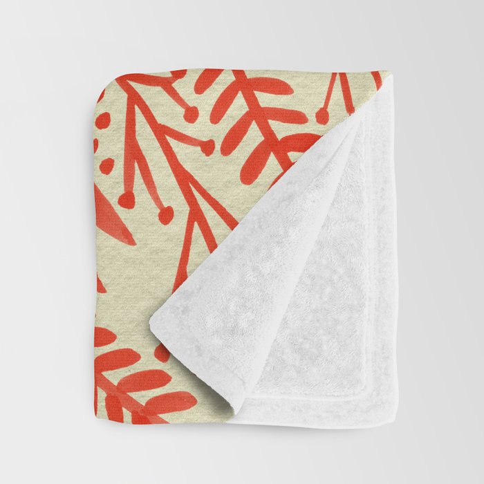 Pardon My French - Red on Cream Throw Blanket Gallery Image 3