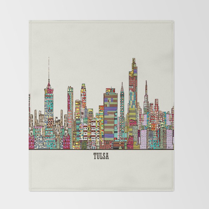Tulsa oklahoma Throw Blanket Gallery Image 2
