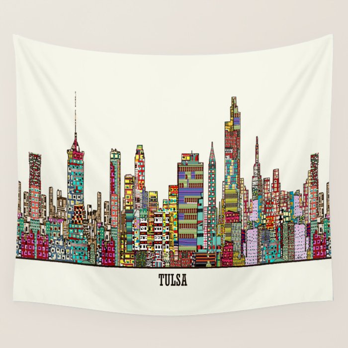 Tulsa oklahoma Wall Tapestry Gallery Image 1