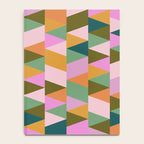 Retro Modern Pink Green Geometric Triangle Art Notebook Gallery Image 4
