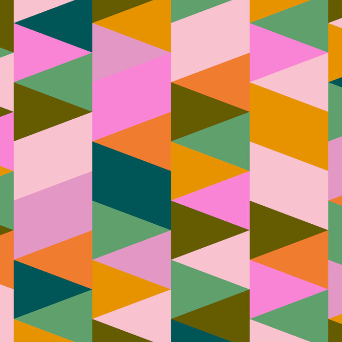 Retro Modern Pink Green Geometric Triangle Art Coffee Mug Gallery Image 2