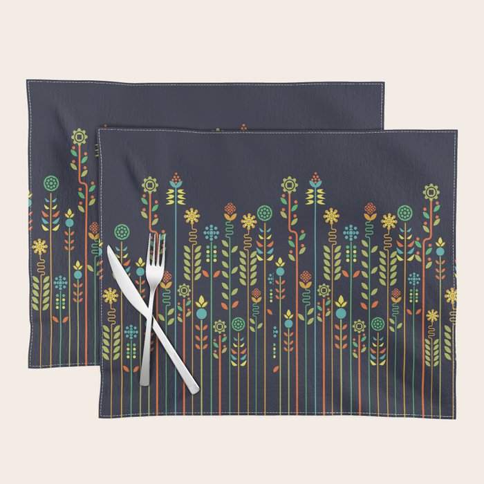 Overgrown flowers Placemat Gallery Image 1