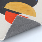 Minimalist Modern Mid Century Funky Colorful Primary Shapes Paper Collage by Ejaaz Haniff Rug Gallery Image 4