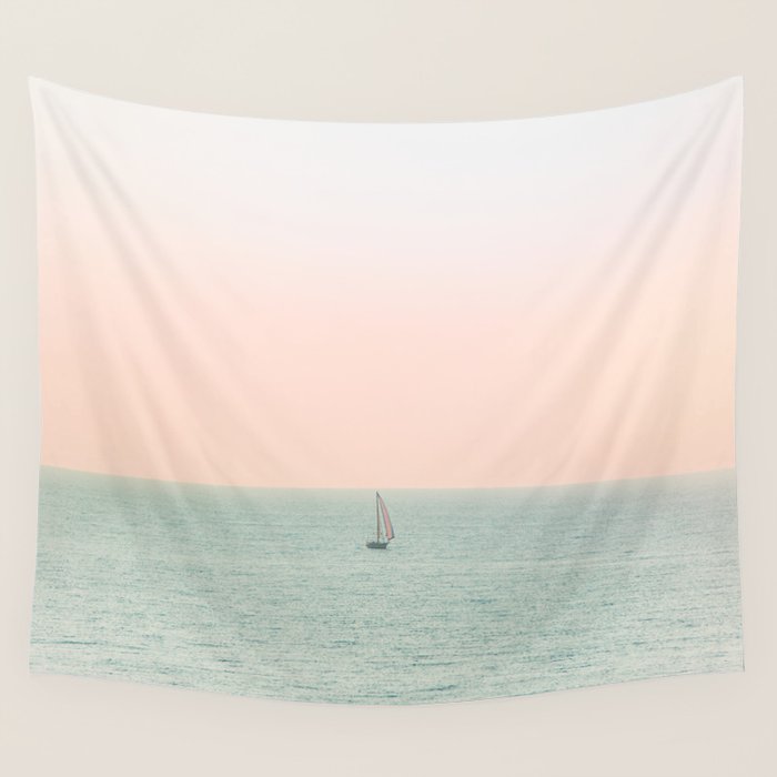 Sky Blush x Ocean Art Wall Tapestry Gallery Image 4