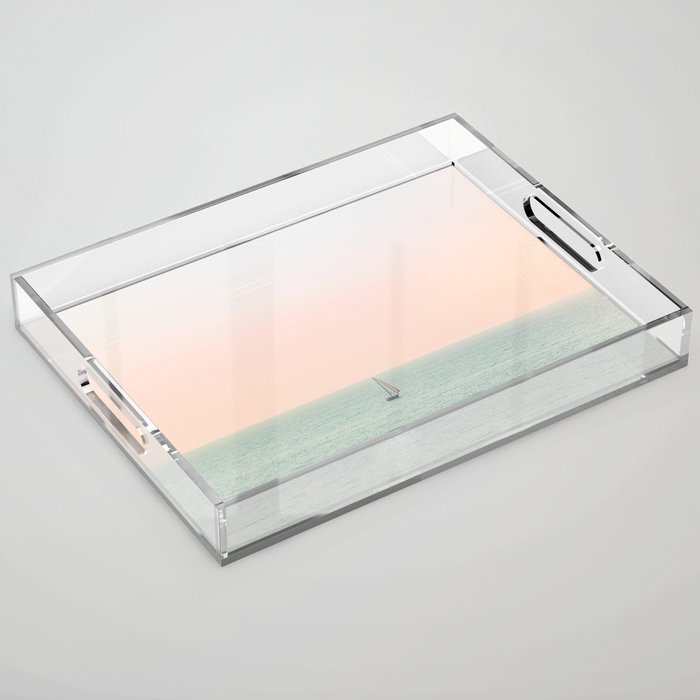 Sky Blush x Ocean Art Acrylic Tray Gallery Image 1