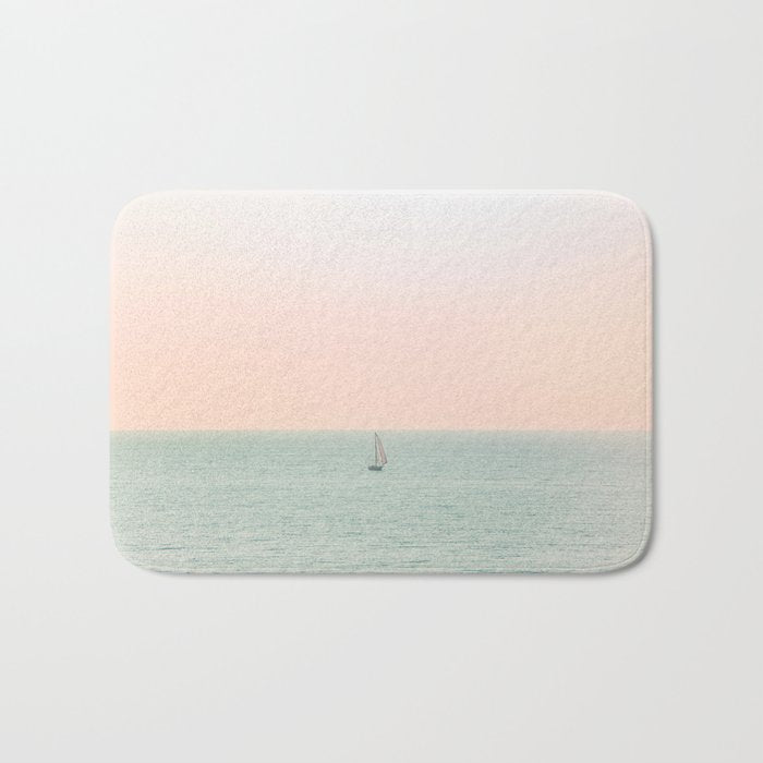 Sky Blush x Ocean Art Bath Mat Gallery Image 1