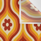 70s Groovy Daisy Ovals Pattern Wall Tapestry Gallery Image 3