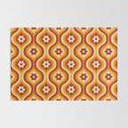 70s Groovy Daisy Ovals Pattern Rug Gallery Image 2