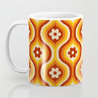 70s Groovy Daisy Ovals Pattern Coffee Mug Gallery Image 3