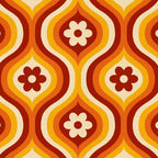 70s Groovy Daisy Ovals Pattern Coffee Mug Gallery Image 2