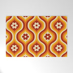 70s Groovy Daisy Ovals Pattern Welcome Mat Gallery Image 1