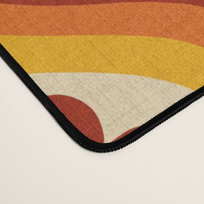 70s Groovy Daisy Ovals Pattern Desk Mat Gallery Image 4