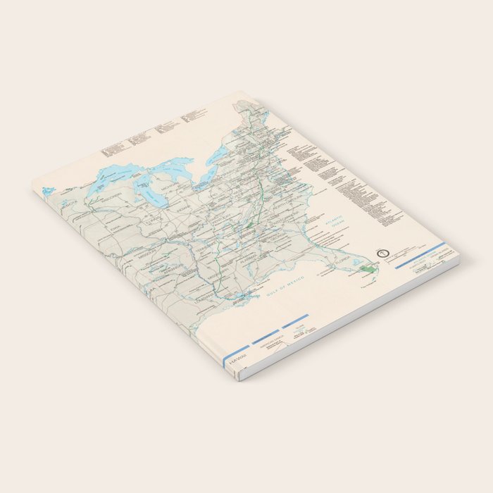 United States National Parks Map (2000) Vintage US Recreational & Preserve Areas Atlas Notebook Gallery Image 1