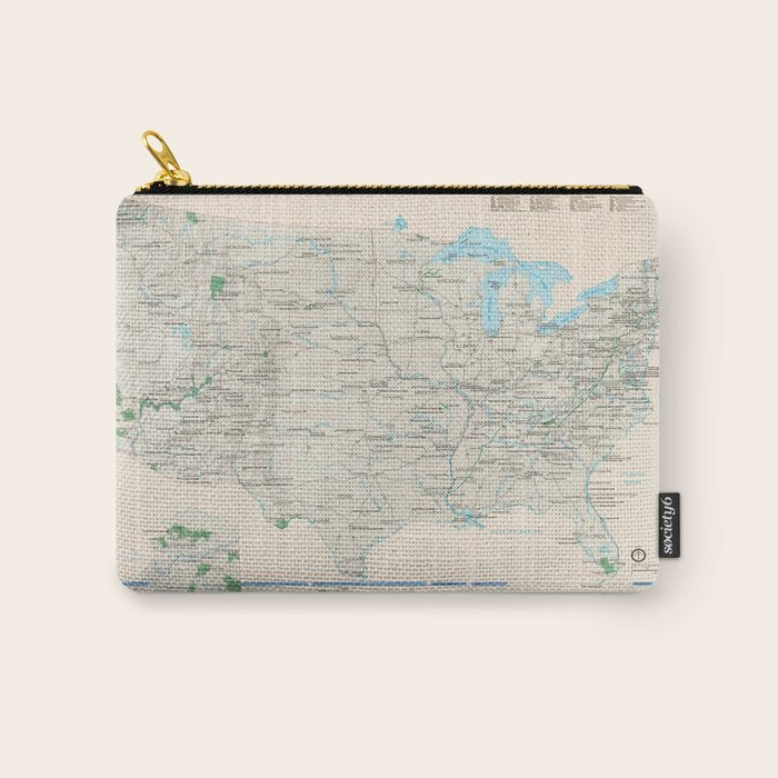 United States National Parks Map (2000) Vintage US Recreational & Preserve Areas Atlas Carry All Pouch Gallery Image 1