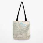 United States National Parks Map (2000) Vintage US Recreational & Preserve Areas Atlas Tote Bag Gallery Image 2