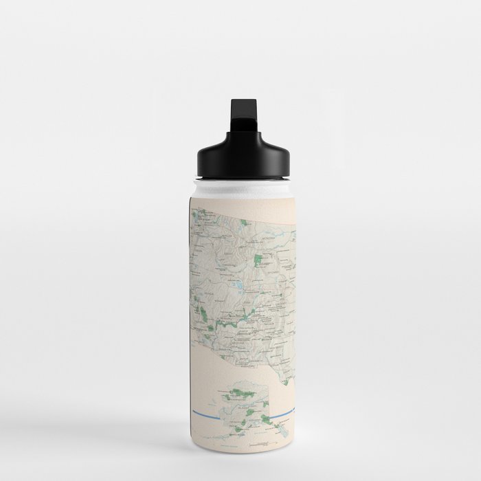 United States National Parks Map (2000) Vintage US Recreational & Preserve Areas Atlas Water Bottle Gallery Image 3