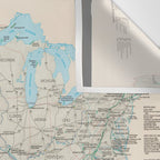 United States National Parks Map (2000) Vintage US Recreational & Preserve Areas Atlas Wall Tapestry Gallery Image 3