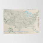 United States National Parks Map (2000) Vintage US Recreational & Preserve Areas Atlas Rug Gallery Image 2