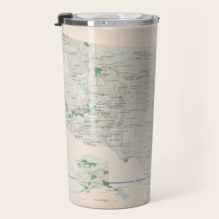 United States National Parks Map (2000) Vintage US Recreational & Preserve Areas Atlas Travel Mug Gallery Image 3