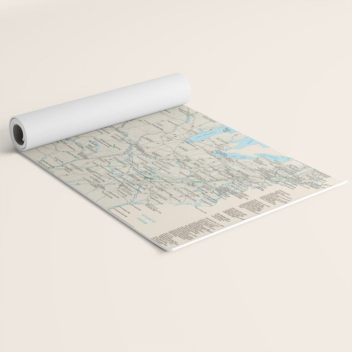 United States National Parks Map (2000) Vintage US Recreational & Preserve Areas Atlas Yoga Mat Gallery Image 2