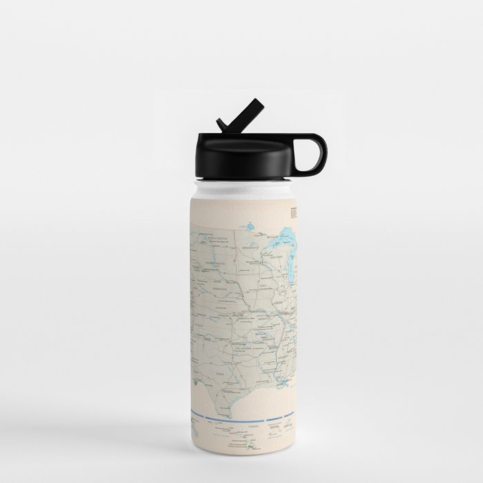 United States National Parks Map (2000) Vintage US Recreational & Preserve Areas Atlas Water Bottle Gallery Image 1