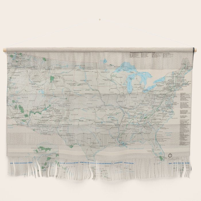 United States National Parks Map (2000) Vintage US Recreational & Preserve Areas Atlas Wall Hanging Gallery Image 1