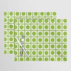 Lime Green Dot Grid Retro Modern Pop Pattern on White Placemat Gallery Image 1