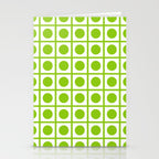 Lime Green Dot Grid Retro Modern Pop Pattern on White Stationery Card Gallery Image 2