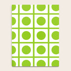 Lime Green Dot Grid Retro Modern Pop Pattern on White Notebook Gallery Image 4