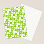 Lime Green Dot Grid Retro Modern Pop Pattern on White Stationery Card Gallery Image 2
