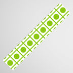 Lime Green Dot Grid Retro Modern Pop Pattern on White Table Runner Gallery Image 3