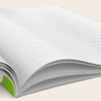 Lime Green Dot Grid Retro Modern Pop Pattern on White Notebook Gallery Image 2