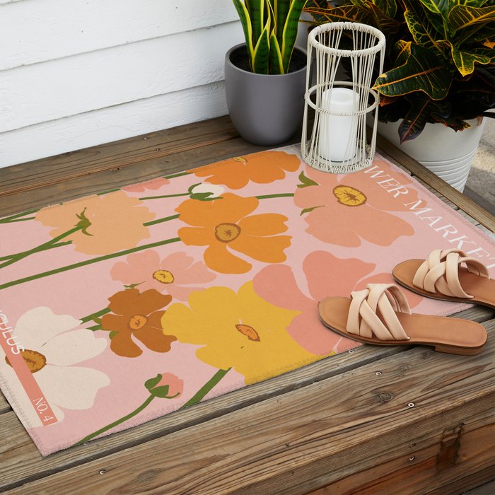 Flower Market - Ranunculus #4 Outdoor Rug Gallery Image 2