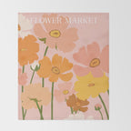 Flower Market - Ranunculus #4 Throw Blanket Gallery Image 2