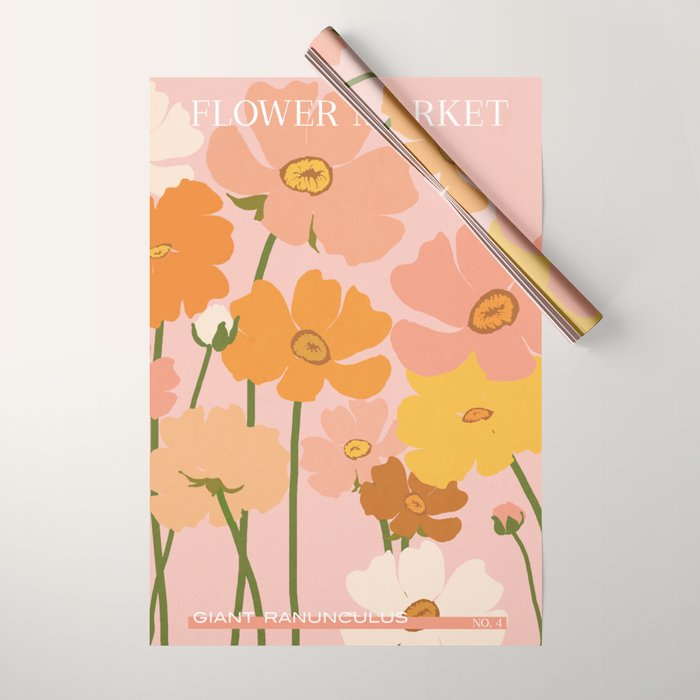 Flower Market - Ranunculus #4 Wrapping Paper Gallery Image 1