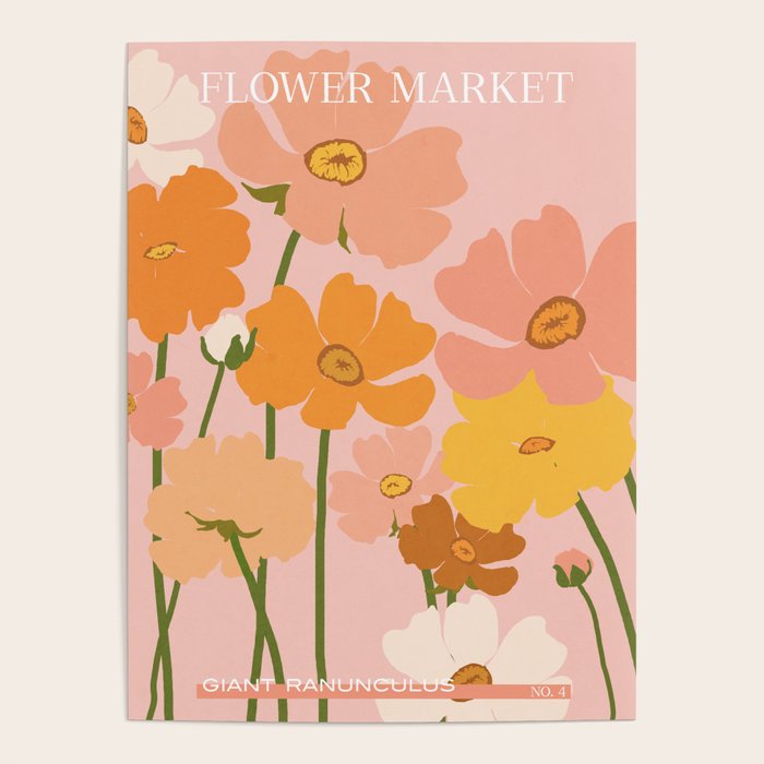 Flower Market - Ranunculus #4 Poster Gallery Image 1