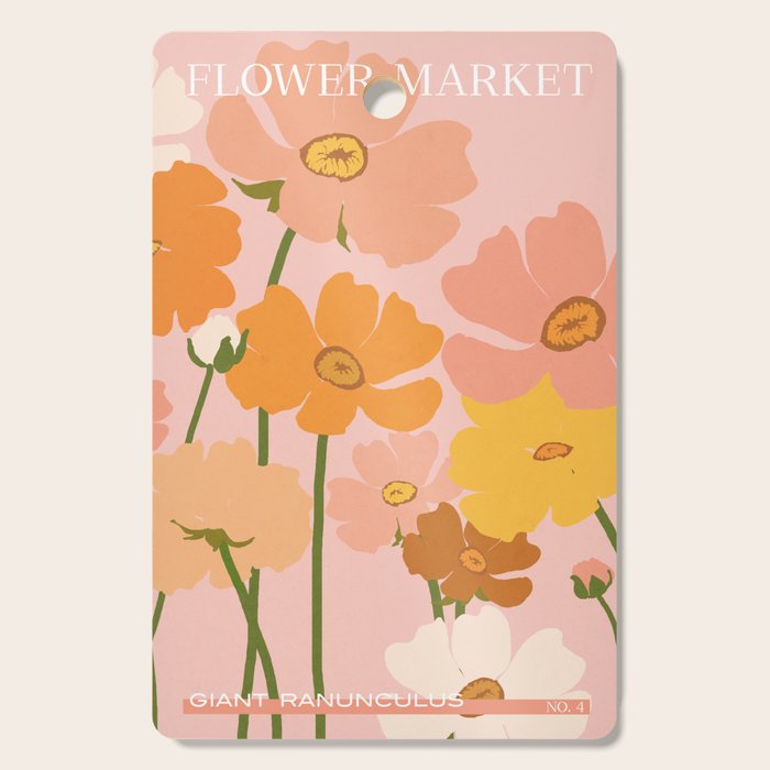 Flower Market - Ranunculus #4 Cutting Board Gallery Image 1