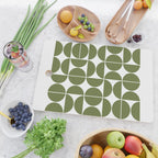 Mid Century Modern Geometric 04 Olive Green Cutting Board Gallery Image 2